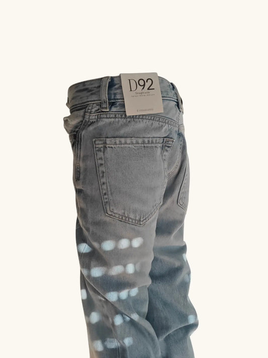 Jean Stradivarius D92 straight wide bleu clair taille 32 Stradivarius