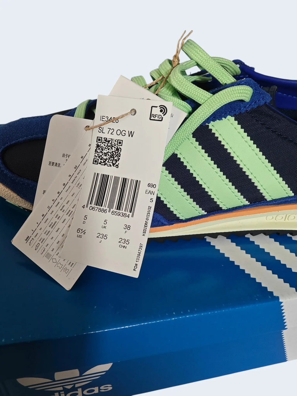 Adidas SL 72 OG W bleu électrique et vert d’eau T38 neuves avec boîte Adidas
