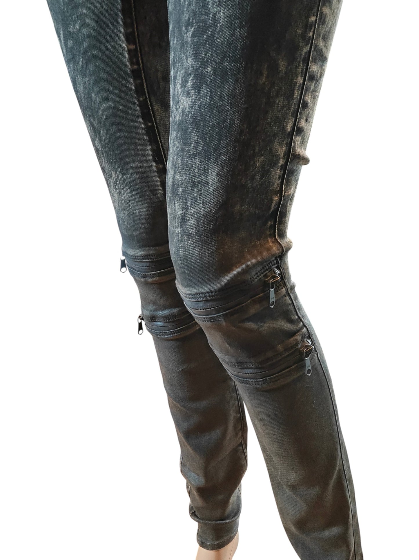 Jean G-Star Raw Lynn Custom Zip Mid Skinny – gris délavé – W25 L30