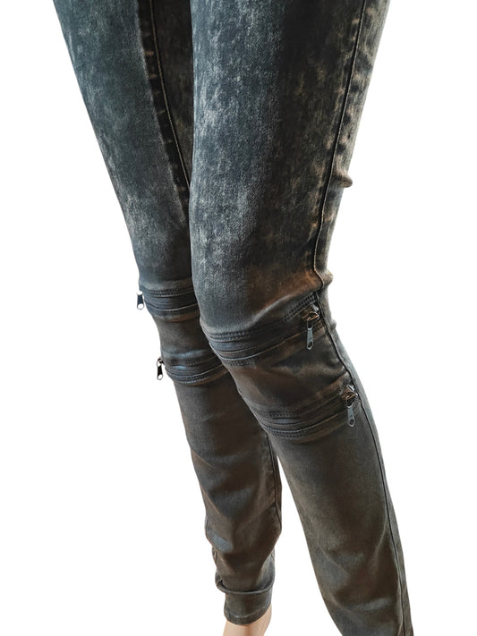 Jean G-Star Raw Lynn Custom Zip Mid Skinny – gris délavé – W25 L30