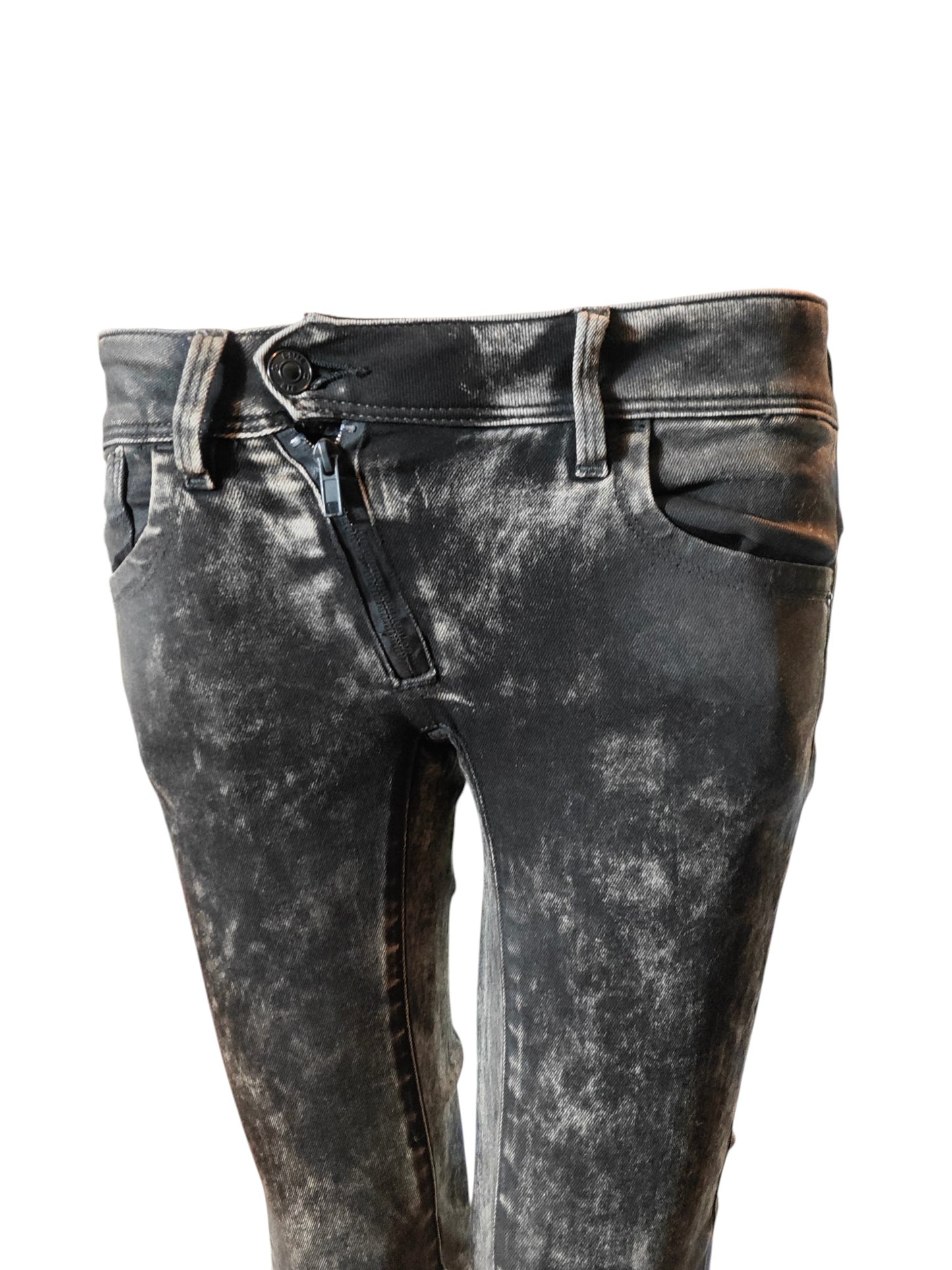 Jean G-Star Raw Lynn Custom Zip Mid Skinny – gris délavé – W25 L30