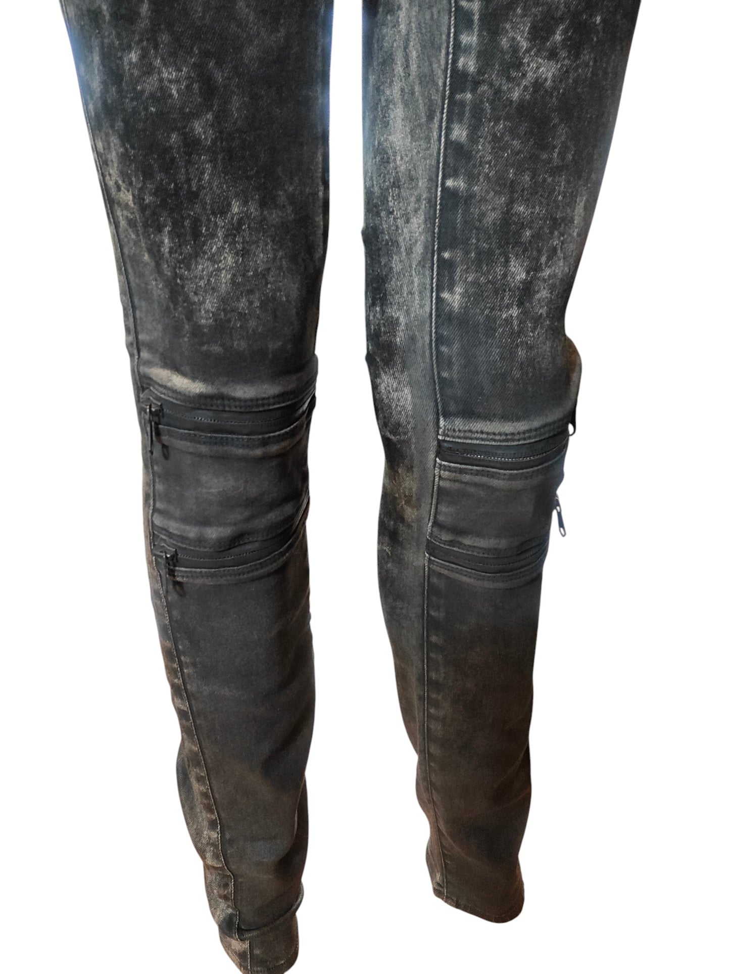 Jean G-Star Raw Lynn Custom Zip Mid Skinny – gris délavé – W25 L30