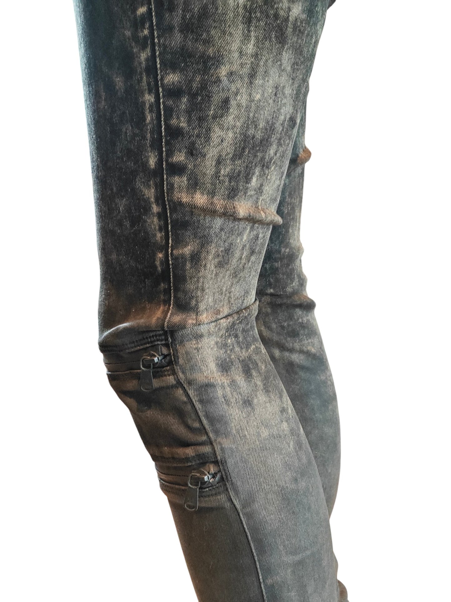 Jean G-Star Raw Lynn Custom Zip Mid Skinny – gris délavé – W25 L30