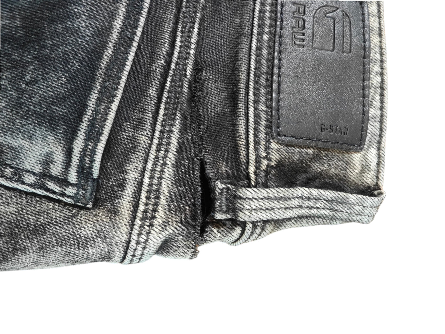 Jean G-Star Raw Lynn Custom Zip Mid Skinny – gris délavé – W25 L30