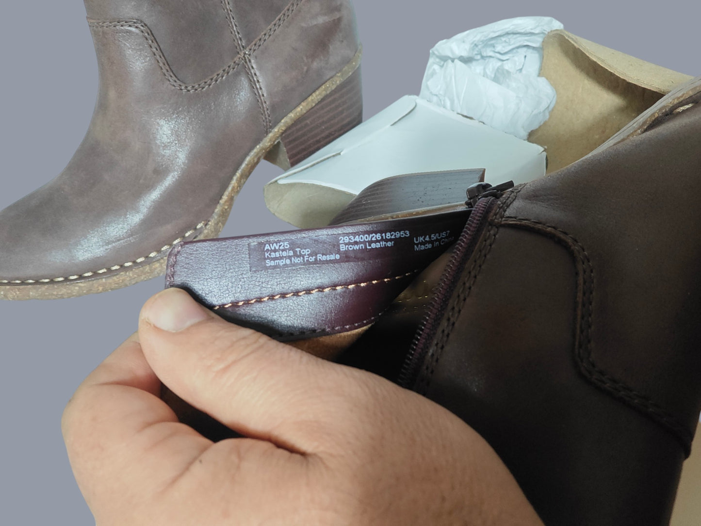 Clarks Kastela Top prototype cuir marron T37.5 / UK4.5 neuves