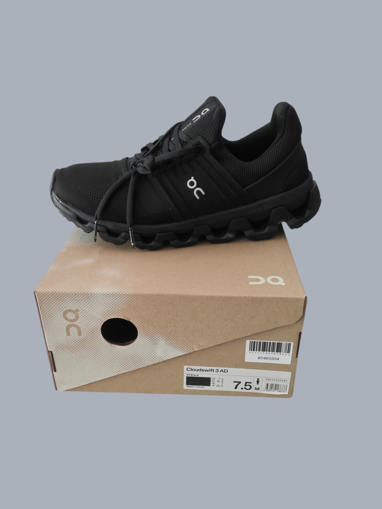 On Running Cloudswift 3 AD All Black  T. 40.5