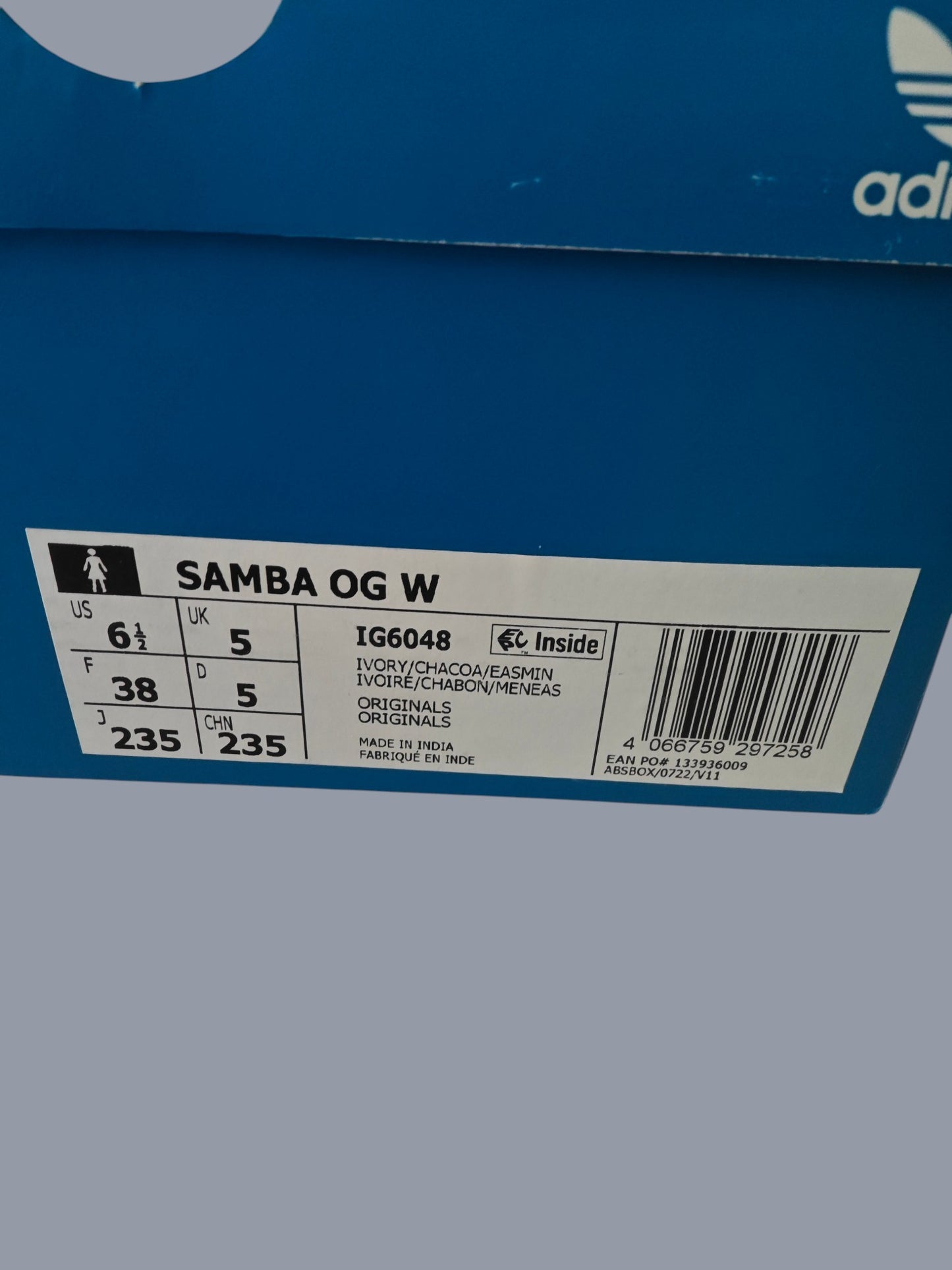 Adidas Samba OG Easy Mint Charcoal T.38
