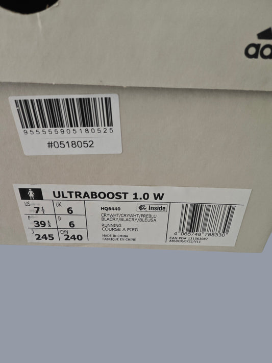 Adidas Ultraboost 1.0 W blanche / bleu turquoise T. 39 1/3