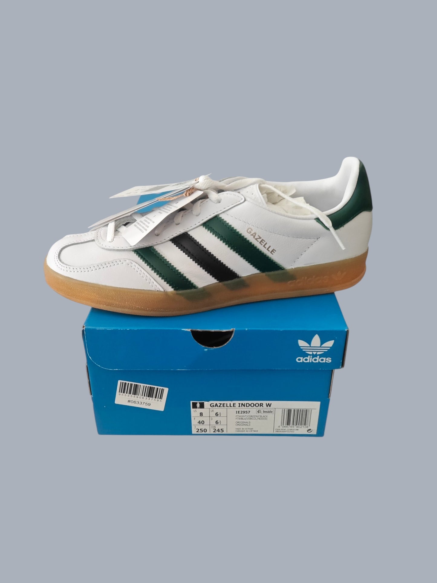 Adidas Gazelle Indoor W blanc / vert – neuves – pointure 40