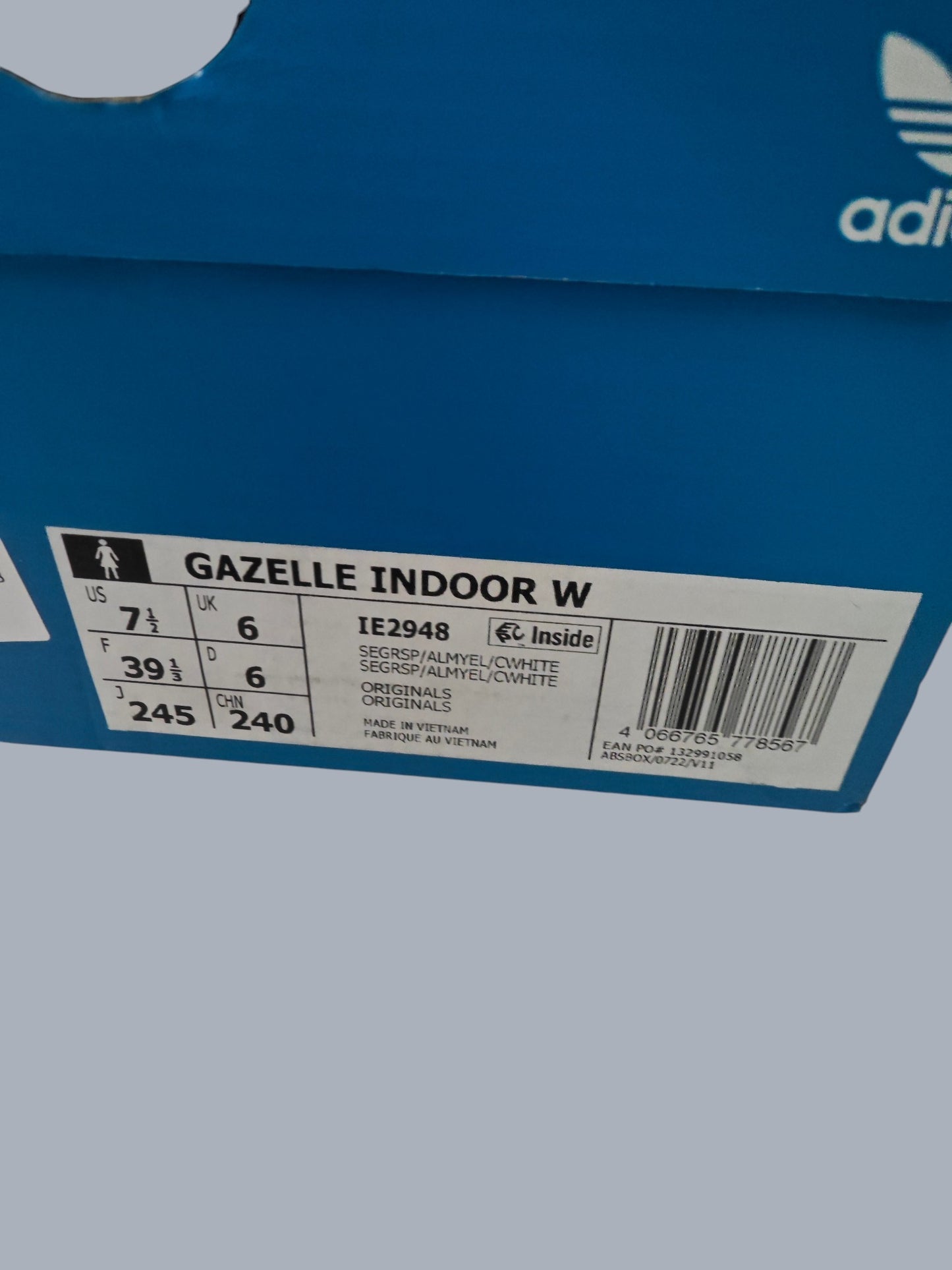 Adidas Gazelle Indoor W vert pastel – neuves – tailles 38 2/3