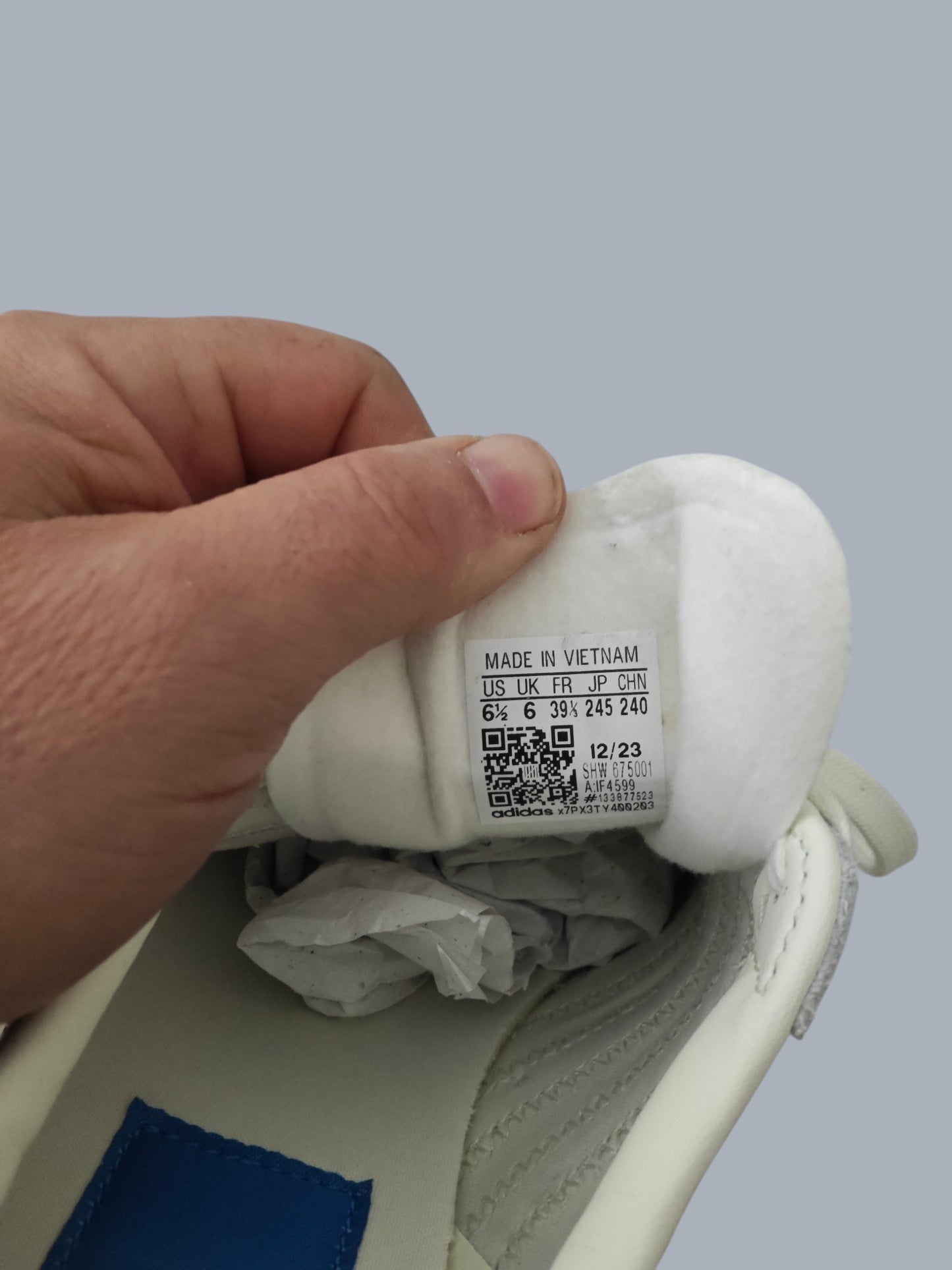 Adidas Gazelle neuves – blanc & bleu – taille 39 1/3 – avec étiquette