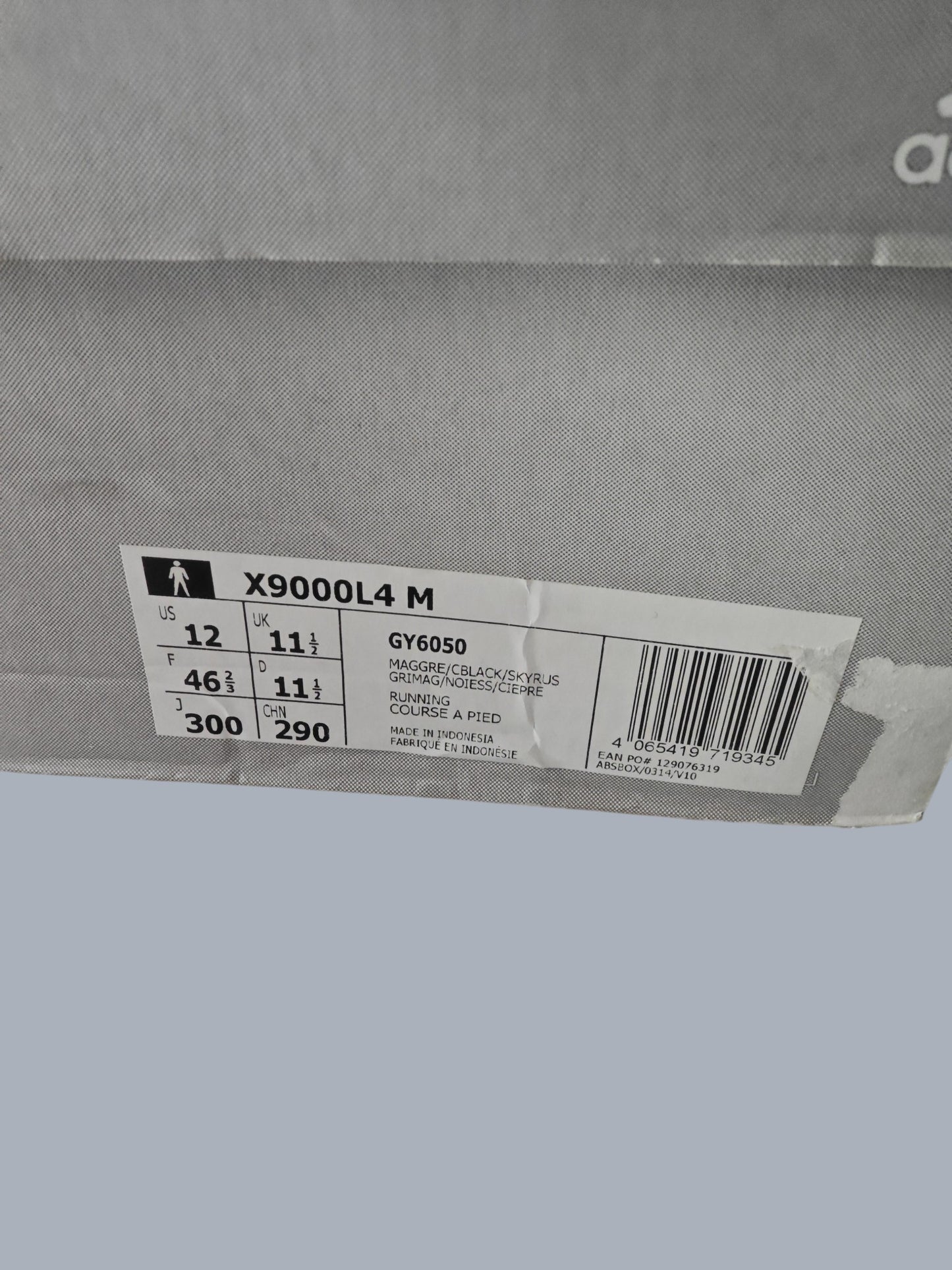 Adidas X9000L4 M – neuves – Boost – taille 46 2/3