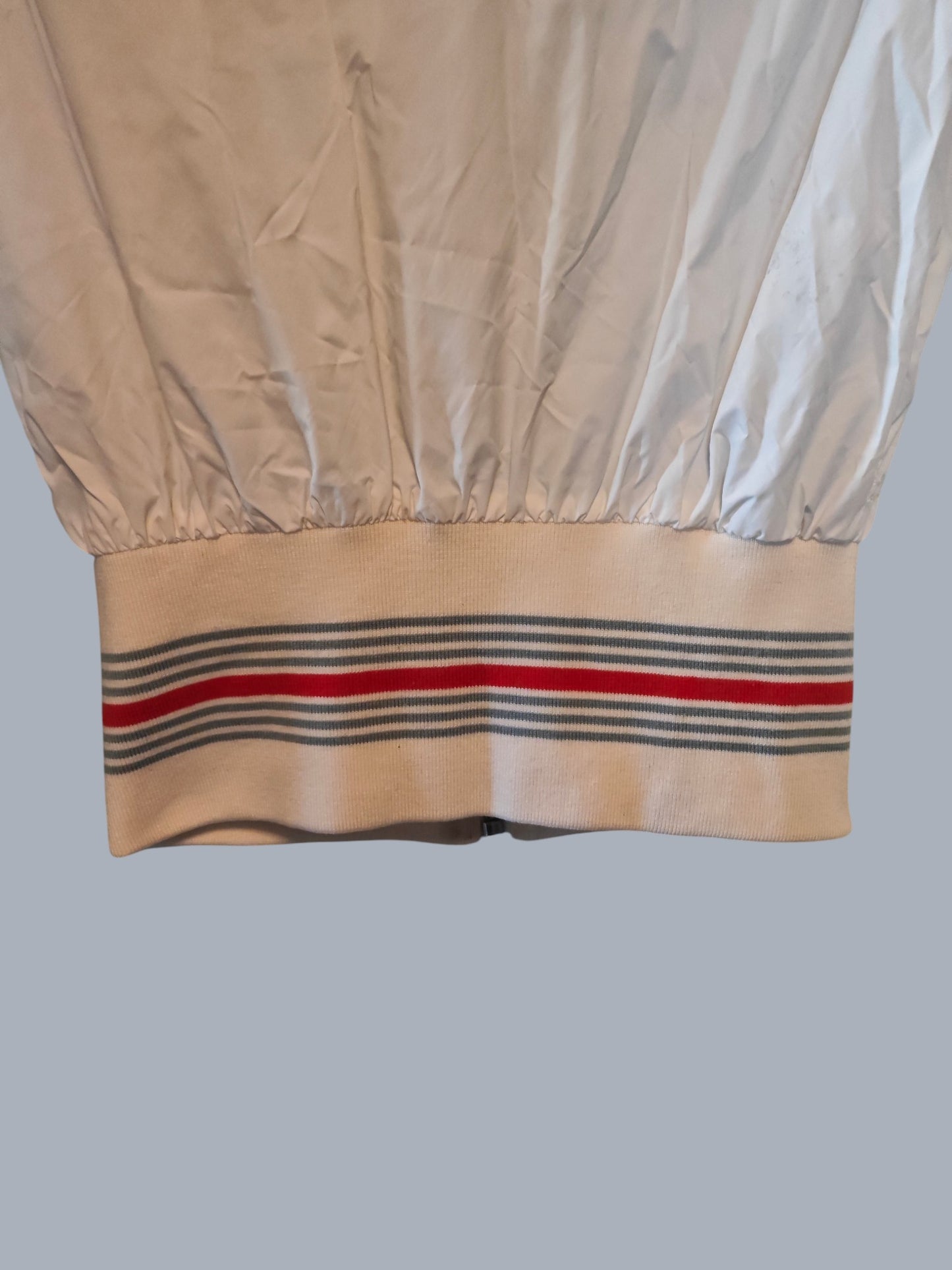 Veste Tommy Hilfiger Denim blanche – zip + broderie dos – taille S