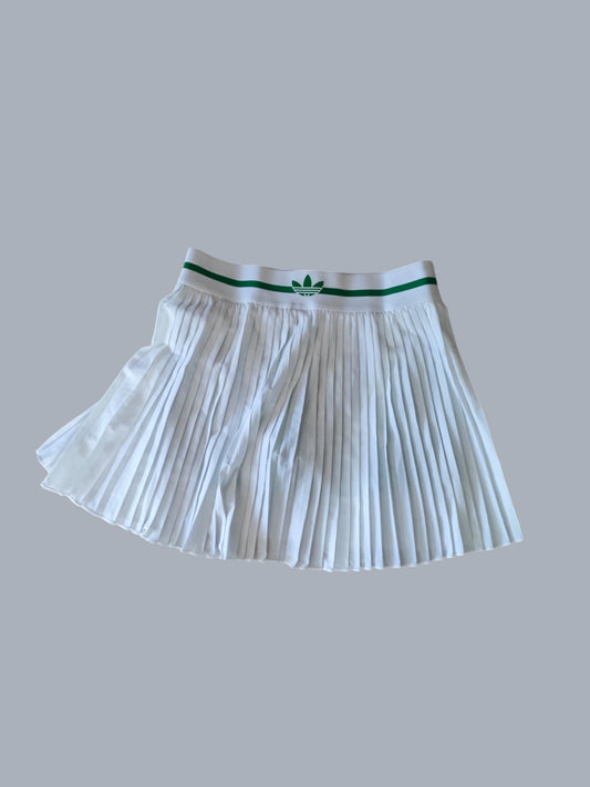 Adidas Originals Pleat Skirt Pro blanche verte taille XS neuf