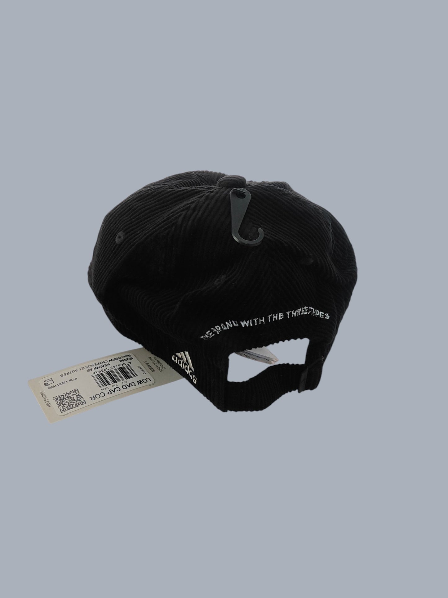 Casquette Adidas noire velours côtelé dad cap réglable neuve