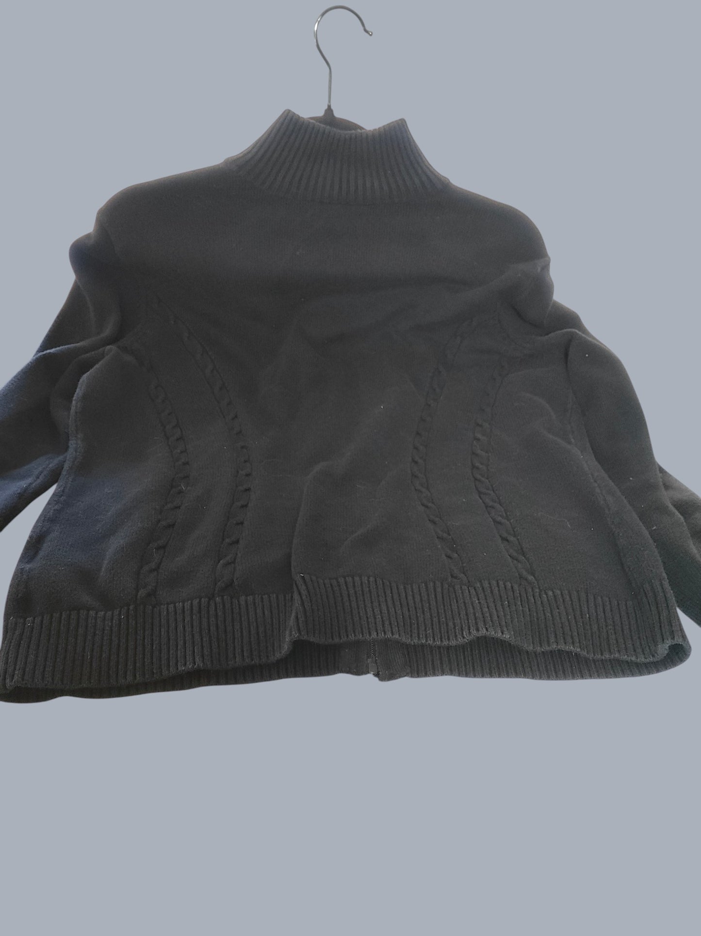 Cardigan Tommy Hilfiger zip bleu nuit signature L SECONDE MAIN
