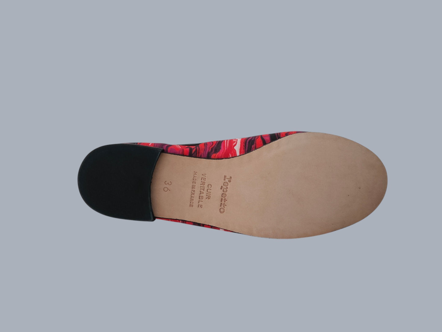 Repetto ballerines cuir multicolore rouge/noir T36 Made in France