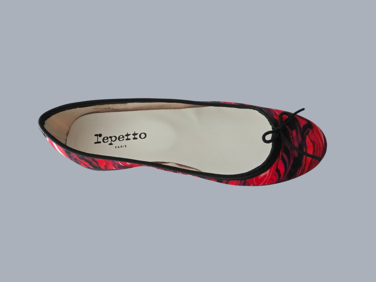Repetto ballerines cuir multicolore rouge/noir T36 Made in France