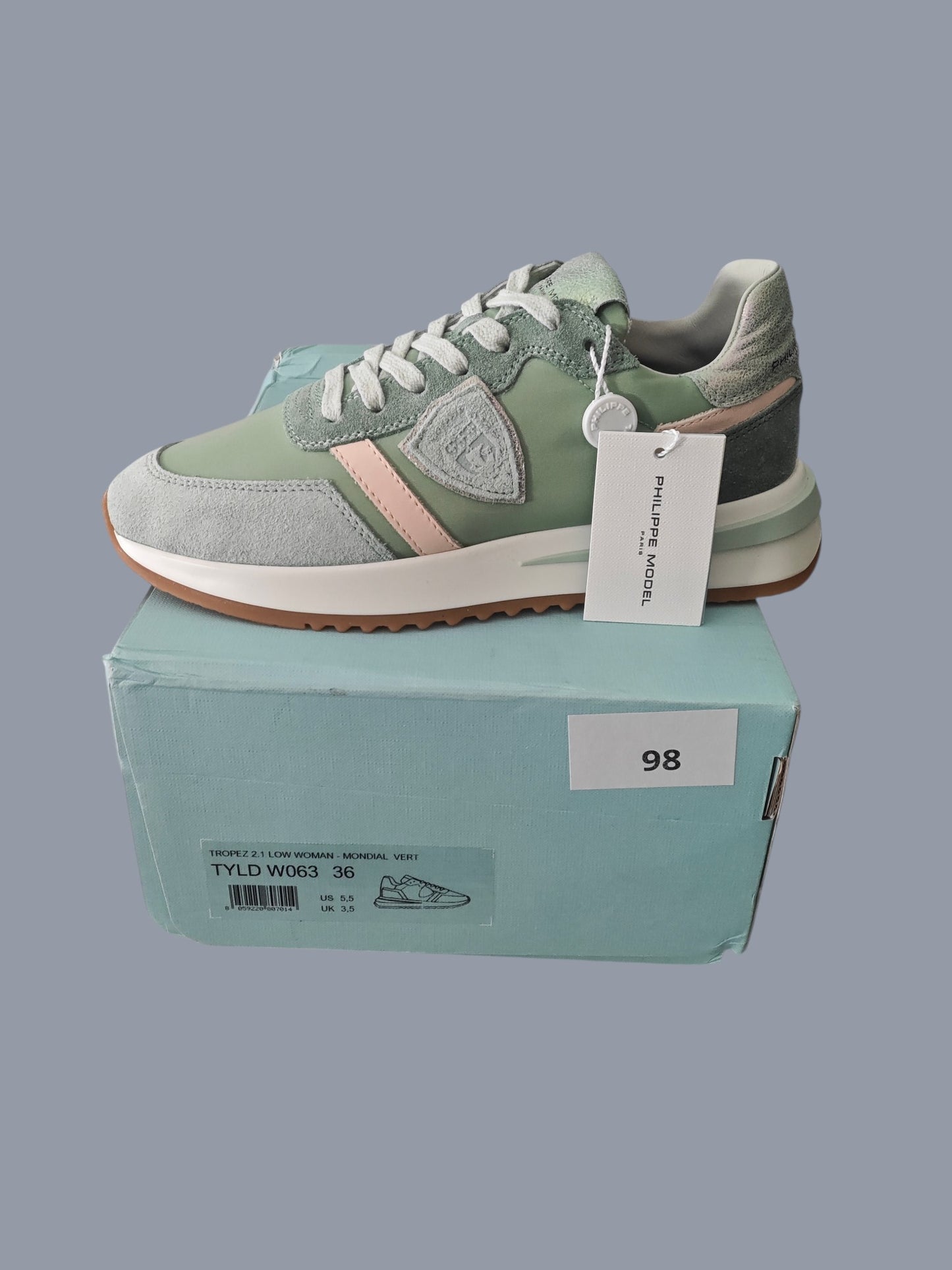 Baskets Philippe Model Tropez 2.1 Low Woman – Mondial Vert – Taille 36