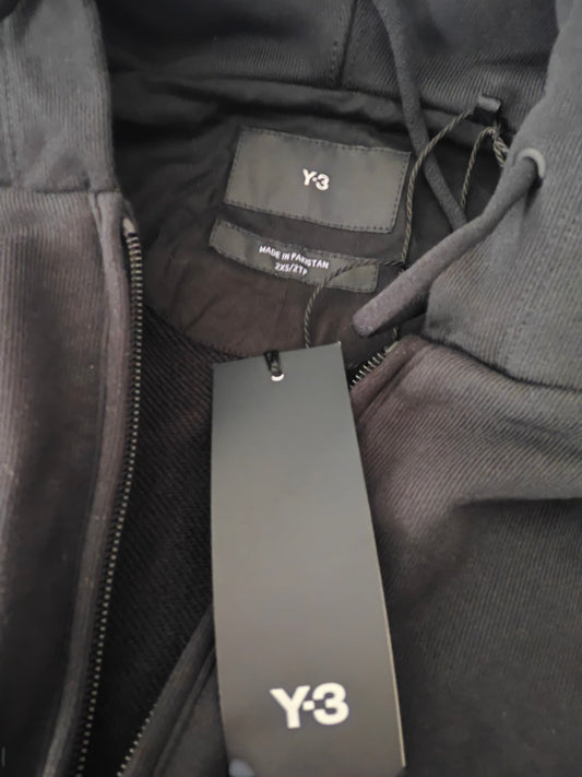 Veste hoodie Y-3 Adidas – Noir – Taille 2XS – Neuve avec étiquette