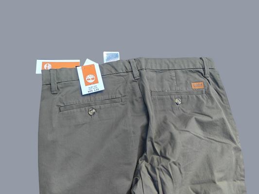 Pantalon chino Timberland slim fit gris kaki – W35 L32