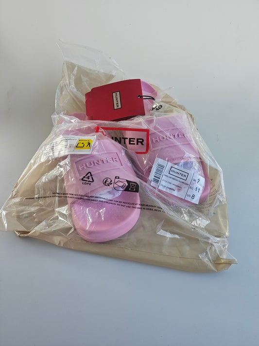 Claquettes Hunter Femme Original Bloom Slide Rose – EU 41 / UK 7 – Neuves