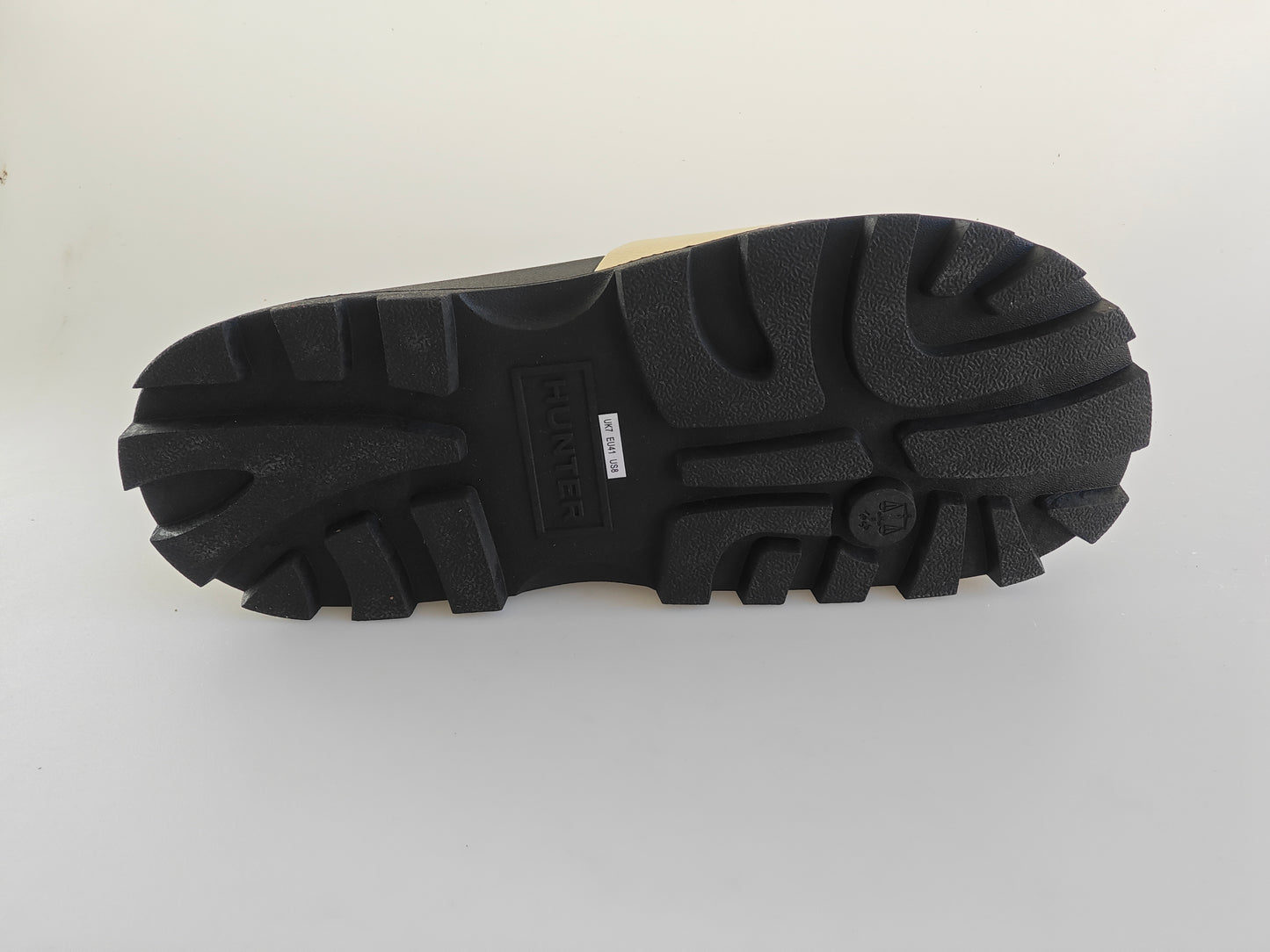 Hunter Unisex Vegan Synthetic Slider – Gravel – Taille 41 – Neuves avec boîte
